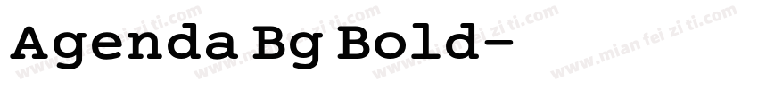 Agenda Bg Bold字体转换
